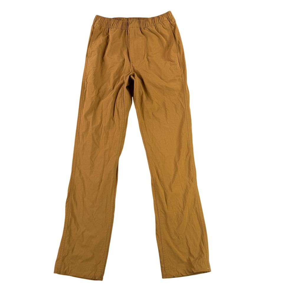 Topo Designs Tech Pants Mens S Mustard Yellow Stretch Nylon Hiking Outdoor Pant